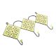 Yellow And Forest Green Leaf Flower Ceramic Tiles Hooks